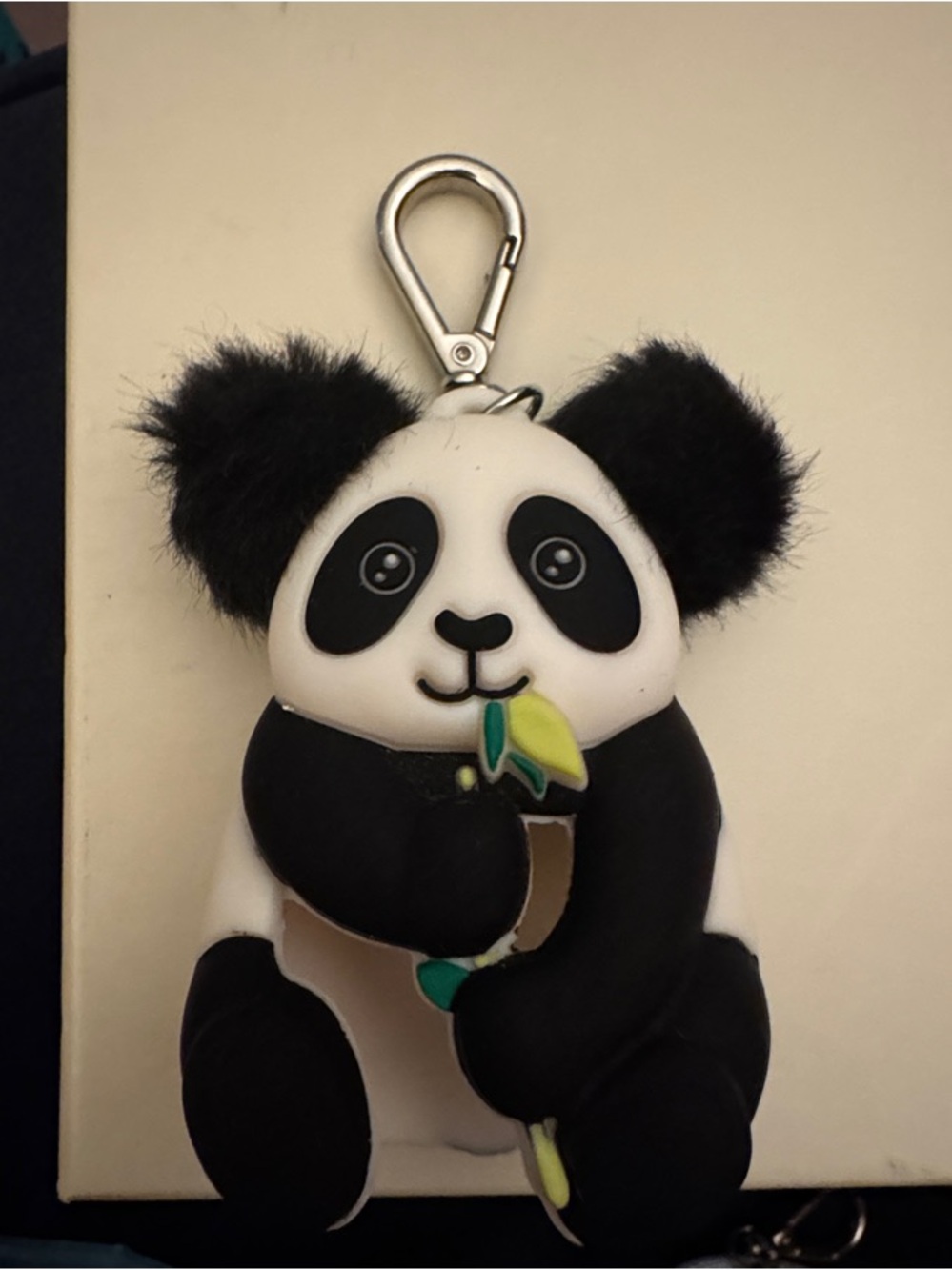 Like New Bath and Body Works Panda Hand Sanitizer Keychain Holder; Lights Up
